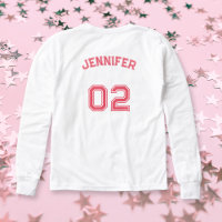 Speler Naam Jersey Nummer Meisjes Wit Lange Mouw
