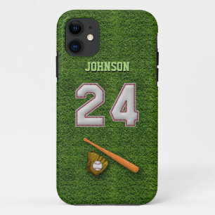 Speler nr. 24 - Koel Baseball Stitches iPhone 11 Hoesje