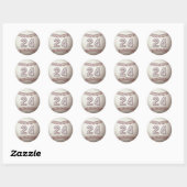 Speler nr. 24 - Koel Baseball Stitches Ronde Sticker (Vel)