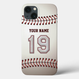 Speler Nummer 19 - Cool Honkbal Stiksels Uitzicht iPhone 13 Hoesje