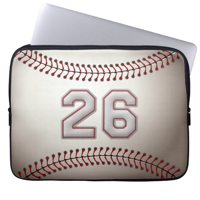 Speler nummer 26 - Koel Baseball-titels Laptop Sleeve (Voorkant)