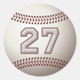 Speler nummer 27 - Koel Baseball-titels Ronde Sticker