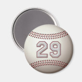Speler nummer 29 - Cool Baseball Stitches Magneet (Voorkant / Achterkant)