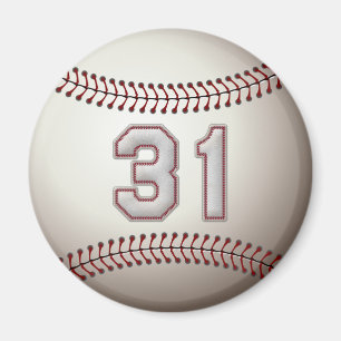 Speler nummer 31 - Koel Baseball-titels Magneet