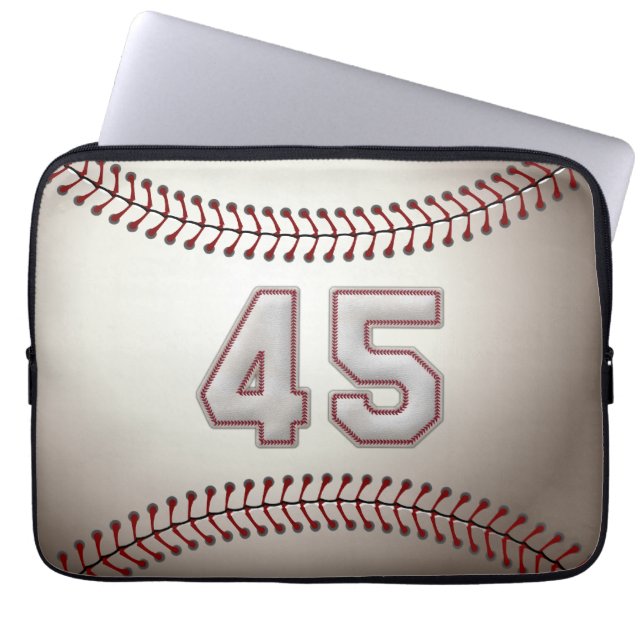 Speler nummer 45 - Koel Baseball-titels Laptop Sleeve (Voorkant)