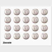 Speler nummer 51 - Cool Baseball Stitches Ronde Sticker (Vel)