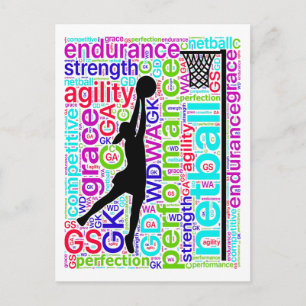 Speler Posities Inspirerend Netball Briefkaart