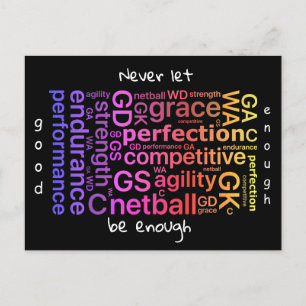 Speler Posities Inspirerend Netball Quote Briefkaart
