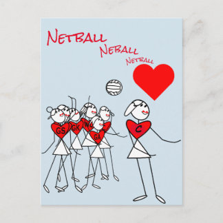 Speler Posities Liefde Netball Center Clipart Briefkaart