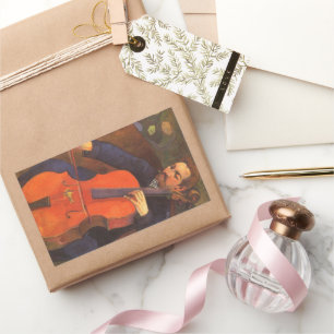 Speler Schneklud Portret door Paul Gauguin Rechthoekige Sticker