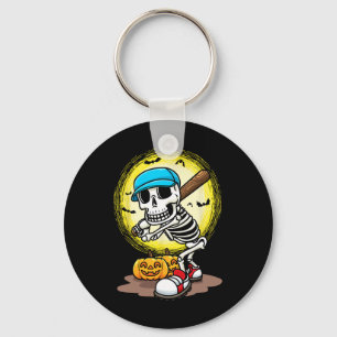 Speler Skeleton Softbal Halloween Kinder Boys Sleutelhanger