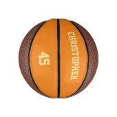 Speler Team Club Naam Nummer Aangepaste Monogramme Basketbal (Verticaal)