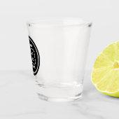 Speler Team Jersey Nummer Naam Zwart & Wit Shot Glas (Rechts)