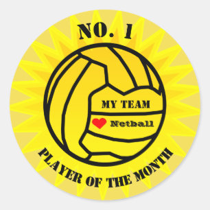Speler van de MaandNetball Reward Ronde Sticker