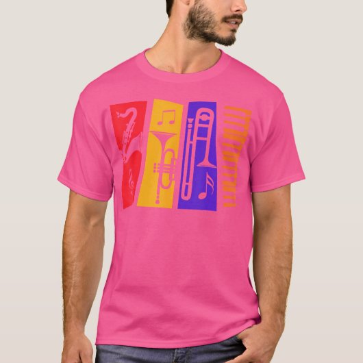Spelers Jazz Muziek T-shirt (Voorkant)