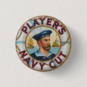 Spelers marinesnijproces ronde button 3,2 cm