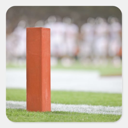 Spelers op de achtergrond. vierkante sticker (Voorkant)