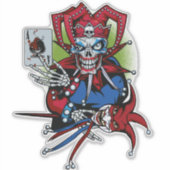 Spelkaart, oker sticker (Voorkant)