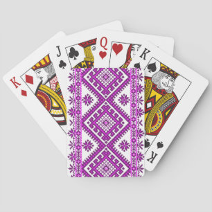 Spelkaarten Oekraïnse kruistitel Paars Pokerkaarten