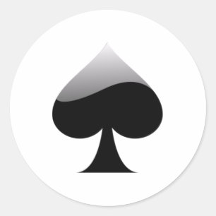 Spelkaarten Ronde Sticker