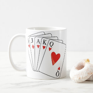 Spelkaarten voor Euchre Koffiemok