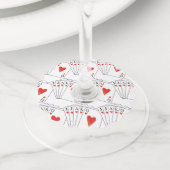 Spelkaarten voor Euchre Wijnglaslabel (Dichtbij)