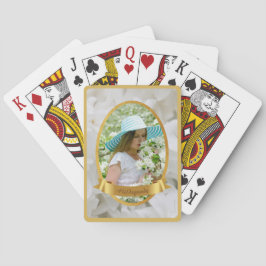 Spelkort — Woman in white Pokerkaarten