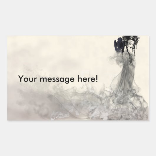 Spell Caster Rechthoekige Sticker (Voorkant)