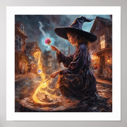 Spell Casting Witch Poster (Voorkant)