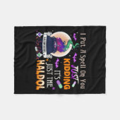 Spell Just Kidding Haldol Halloween Nurse Rn Icu Fleece Deken (Voorkant (Horizontaal))
