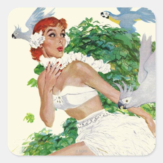 Spell of the Islands Vierkante Sticker (Voorkant)