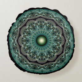 Spellbindende fractale glanzend fancy ornament rond kussen