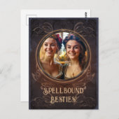 Spellbound besties - Witchy middeleeuwse herinneri Briefkaart (Voorkant / Achterkant)