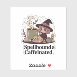 Spellbound & Cafeïnehoudende - Gezellige Heks Thee Sticker