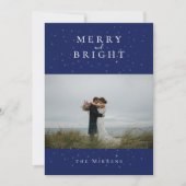 Spellbound Winter Blue Photo Holiday Kaart (Voorkant)