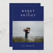 Spellbound Winter Blue Photo Holiday Kaart (Voorkant / Achterkant)