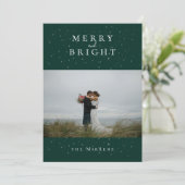 Spellbound Winter Emerald Photo Holiday Kaart (Staand voorkant)