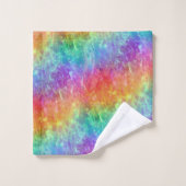 Spellcaster - levendige regenboog prisma ombre: bad handdoek (Wasdoekje)