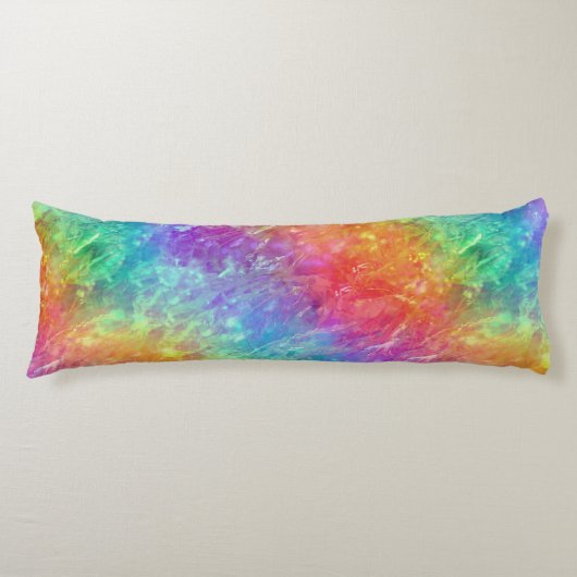 Spellcaster - levendige regenboog prisma ombre: lichaamskussen (Voorkant)