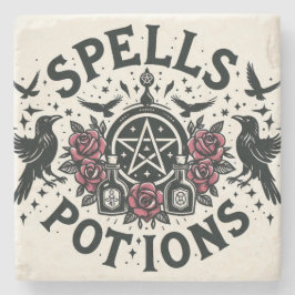 Spellen en poeder stenen onderzetter