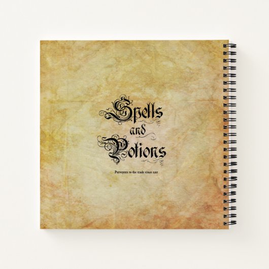 Spellen en Toverdranken Spiraal Notebook Notitieboek (Achterkant)