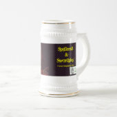 Spellets- en zwaardspelerstaaf bierpul (Voorkant rechts)