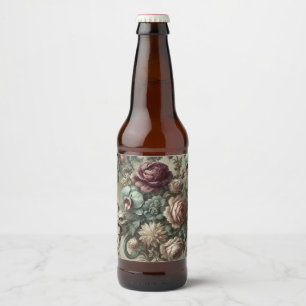 Spellhound - Gotische Bloemen Barok Sierkussen Bier Etiket