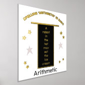 Spelling Arithmetic Rabbit in Pet Gold Stars Folie Afdrukken (Laagn)