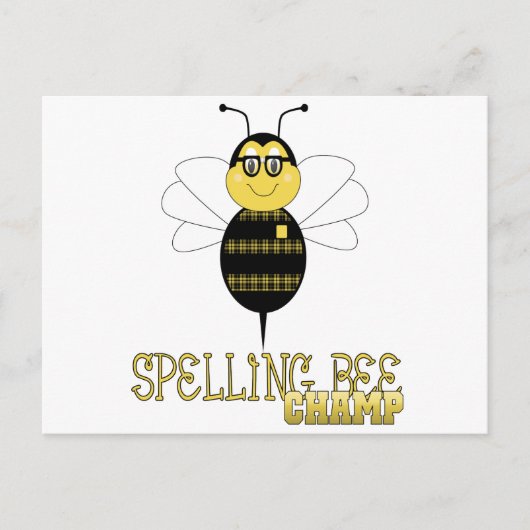 Spelling Bee Champ Briefkaart (Voorkant)