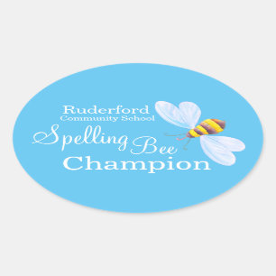 Spelling bee champion autocollants scolaires perso