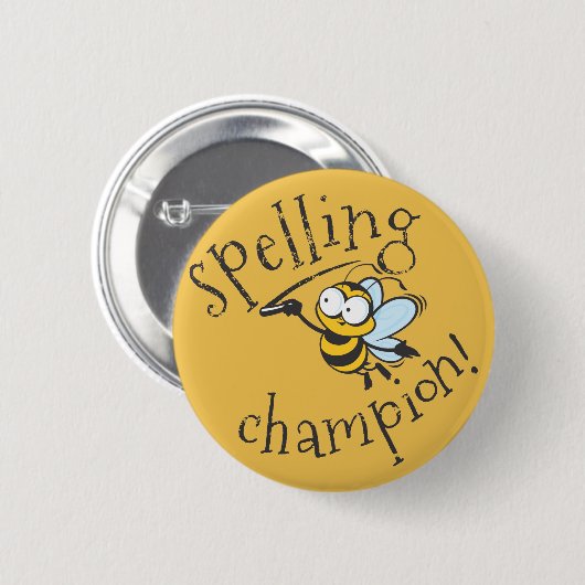 Spelling Bee Champion Ronde Button 5,7 Cm (Voorkant /achterkant)