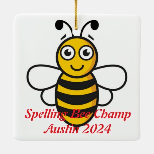 Spelling Bee Ornament (Achterkant)