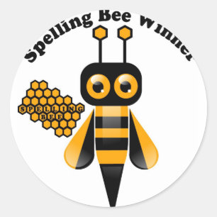 Spelling bij Winner Ronde Sticker