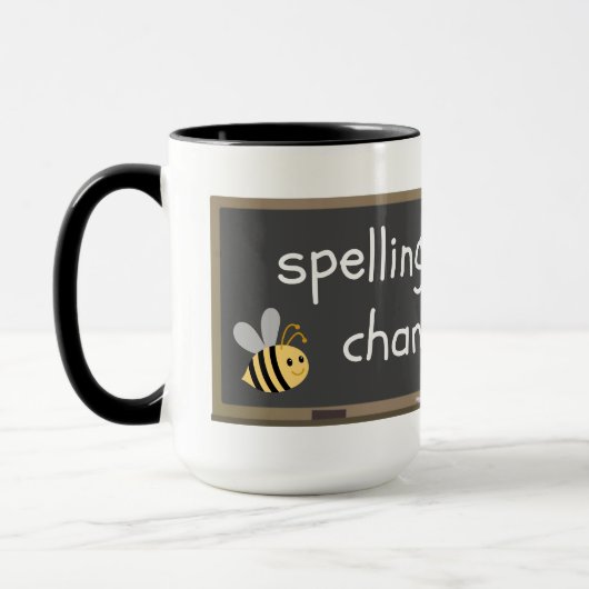 Spelling bijen Champeon Misspelling Humor Mok (Links)